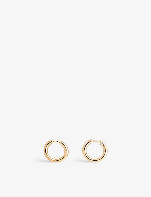 PD PAOLA: Pirouette 18ct yellow gold-plated brass hoop earrings