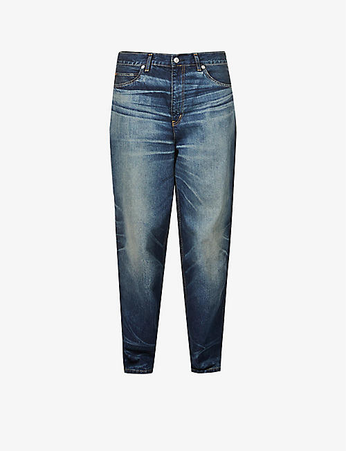 JUNYA WATANABE: Branded regular-fit wide-leg jeans