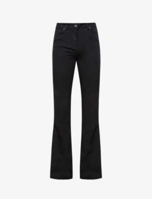 Reiss Beau Wide Legs Jeans In Black