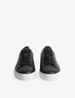 REISS: Finley leather low-top trainers
