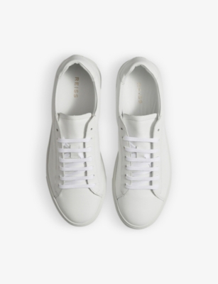 REISS: Finley leather low-top trainers