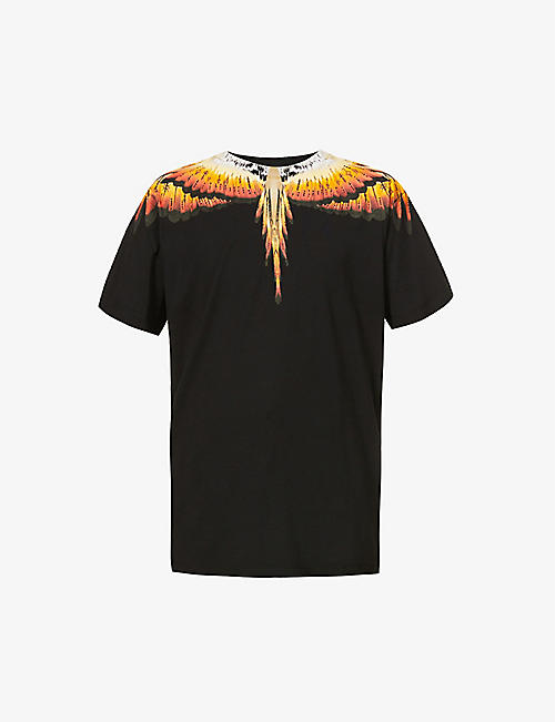 MARCELO BURLON: Wings graphic-print cotton-jersey T-shirt