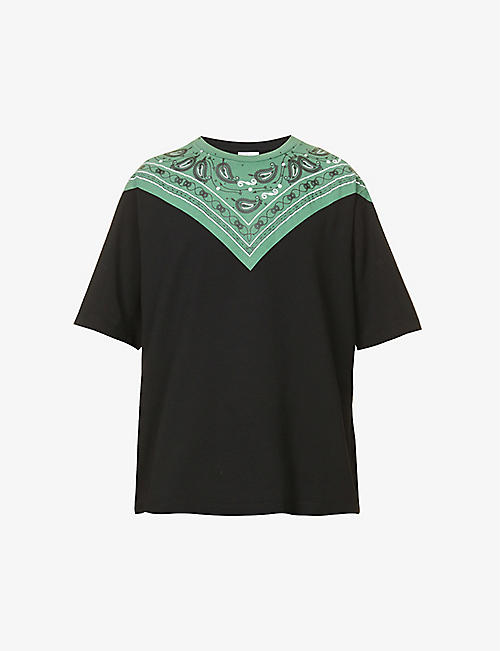 MARCELO BURLON: Bandana relaxed-fit cotton-jersey T-shirt