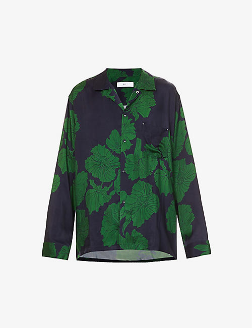 TOGA VIRILIS: Floral-print woven shirt