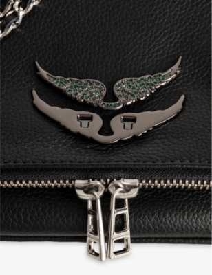 ZADIG & VOLTAIRE WOMENS ZADIG&VOLTAIRE SWING YOUR WINGS RHINESTONE-ENCRUSTED METAL BADG