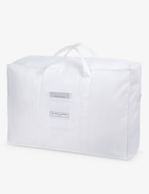 Shop The White Company Canadian Goose-down 13.5 Tog Double Cotton-sateen Duvet 200cm X 200cm In None/clear