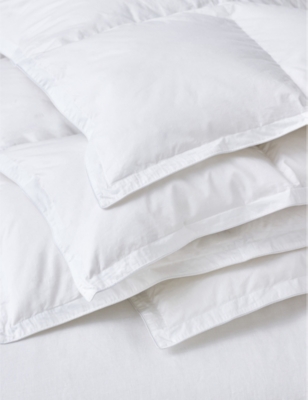 Shop The White Company Canadian Goose-down 13.5 Tog Double Cotton-sateen Duvet 200cm X 200cm In None/clear