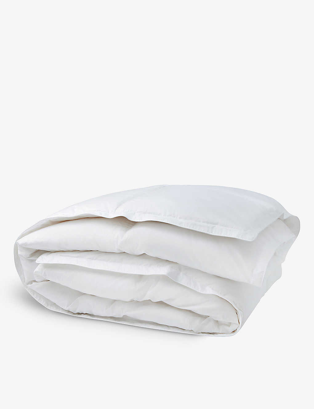 The White Company Ultimate Symons 10.5 Tog Cotton Sateen And Goose-down Double Duvet In None/clear
