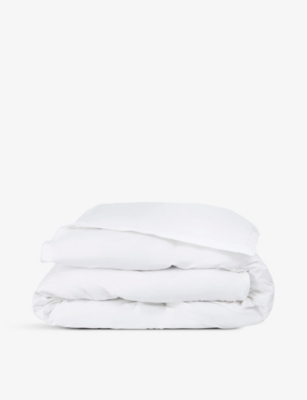 The White Company / Hungarian 10.5 Tog Cotton, Goose-down And Feather Single Duvet In None/clear