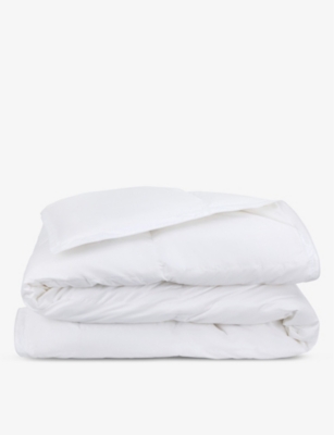 The White Company Canadian 4.5 Tog Goose-down And Cotton-sateen Double Duvet 200cm X 200cm In None/clear