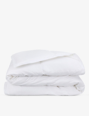 The White Company Canadian 4.5 Tog Goose-down And Cotton-sateen Double Duvet 200cm X 200cm In None/clear