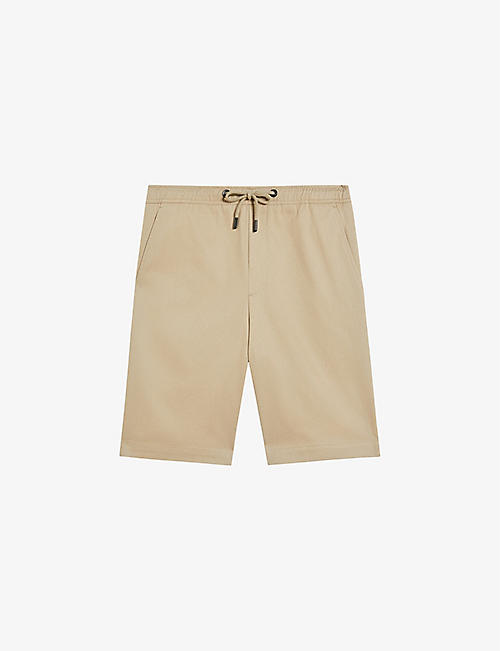 TED BAKER: Mordon drawstring stretch-cotton twill shorts
