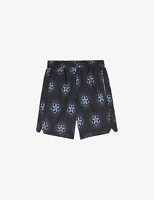 TED BAKER: Strandd printed recycled-polyester swim shorts