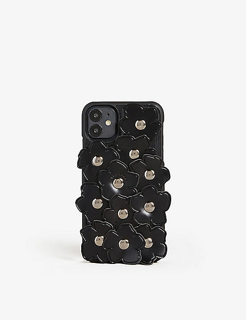 TED BAKER: Floru magnolia-applique iPhone 11 clip-on cover