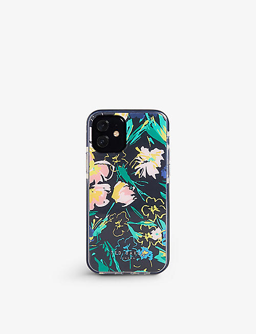 TED BAKER: Sketchy Mag floral graphic-print iPhone 12 Pro Max anti-shock phone case