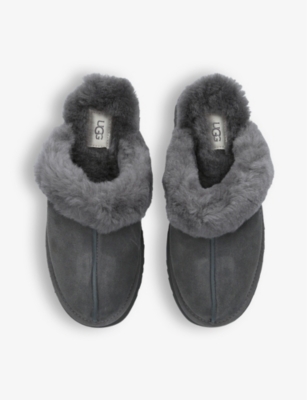 Ugg Gray Mule In Mutton With 3cm Platfoarm In Grey