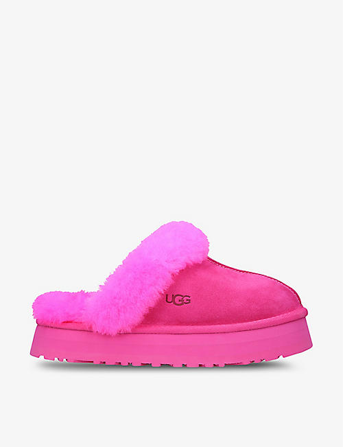 UGG: Disquette shearling-lined suede slippers