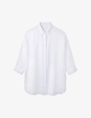 The White Company Relaxed-fit Long Linen Shirt In White