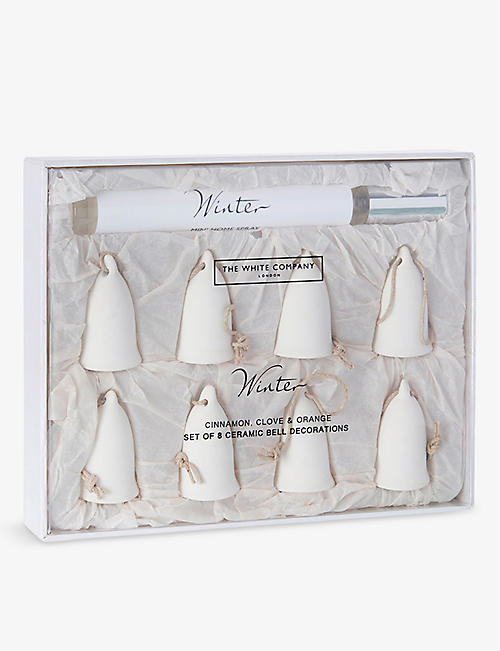 THE WHITE COMPANY: Winter scented ceramic Christmas decorations set of 8