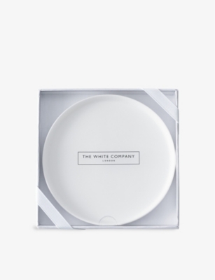 THE WHITE COMPANY: Botanical ceramic candle plate 12cm