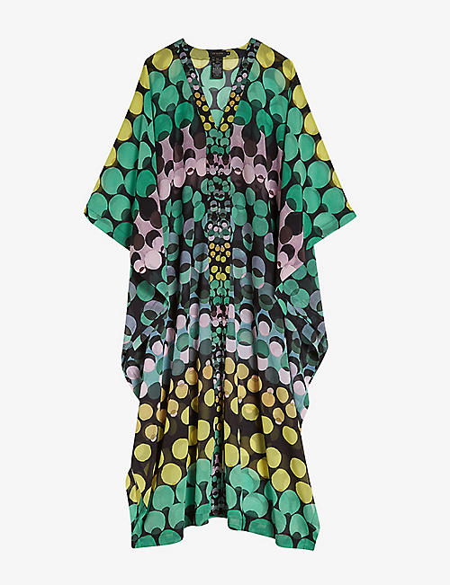 TED BAKER: Arelia polka-dot woven kimono