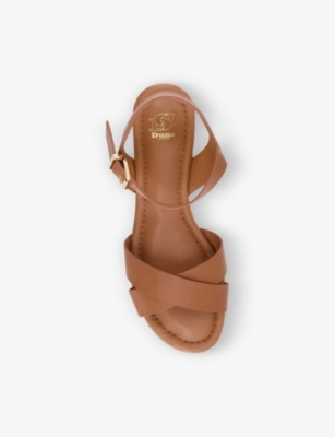 Linnie flatform jute-trim leather sandals