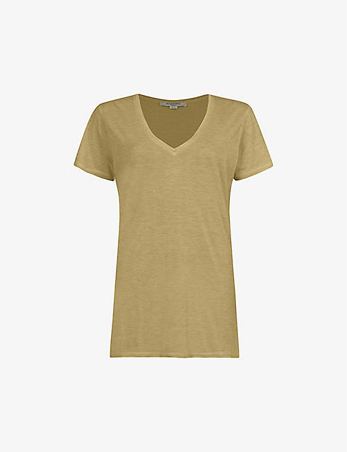 ALLSAINTS: Emelyn shimmer woven T-shirt