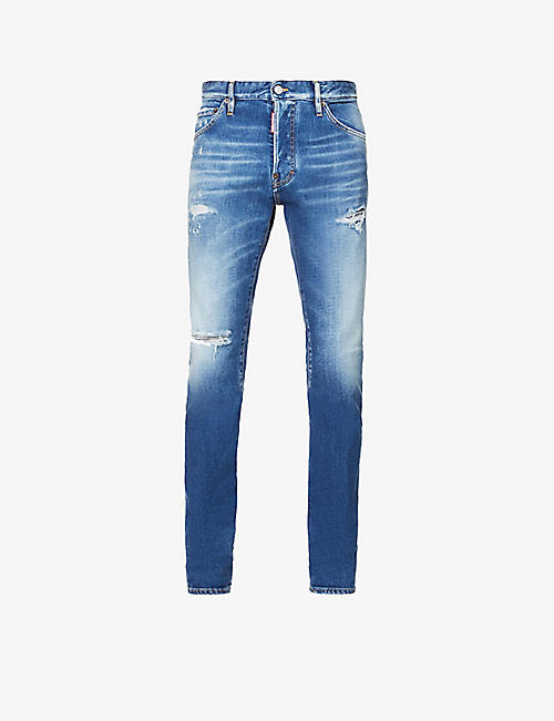 DSQUARED2: Cool Guy slim-leg mid-rise stretch-denim jeans