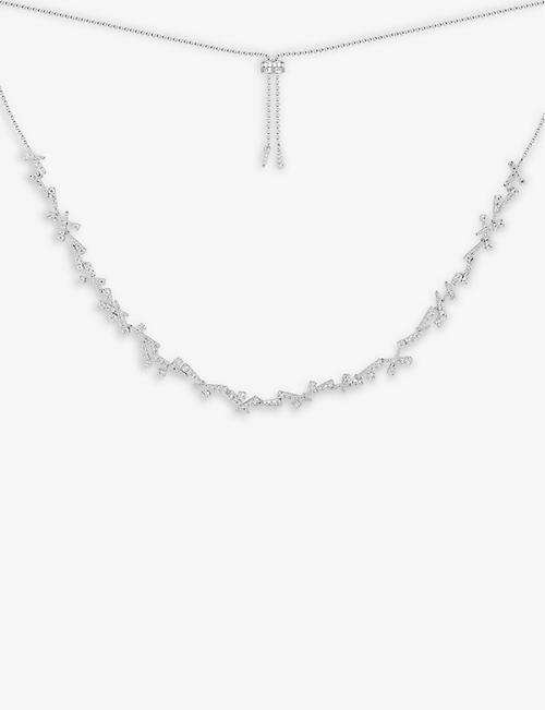 APM MONACO: Festival 925 sterling silver and white zirconia chain necklace