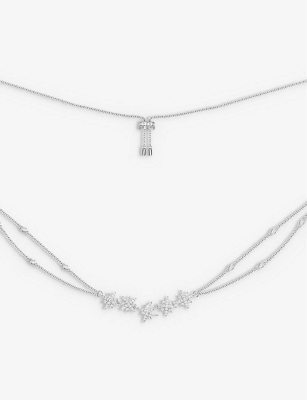 Apm Monaco Météorites Sterling-silver And White Zirconia Necklace
