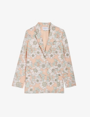 Claudie Pierlot Vanessa Floral print Woven Blazer In Divers ModeSens