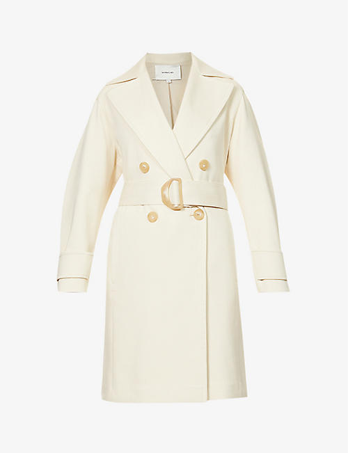 VINCE: Belted cotton-blend trench coat