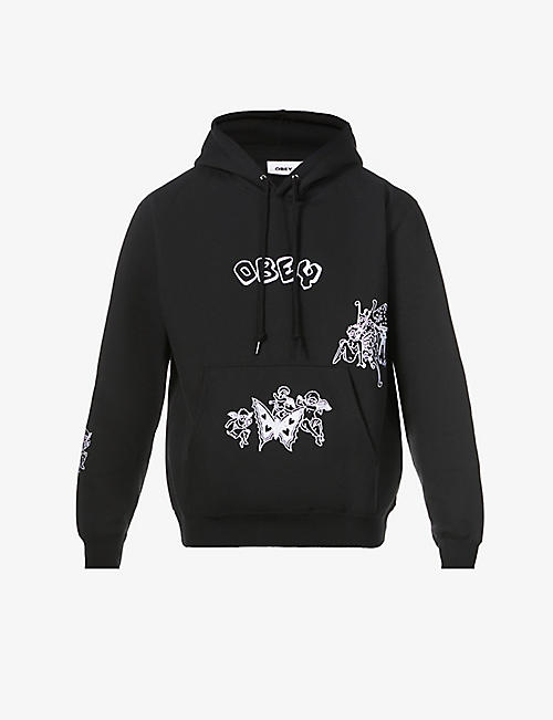 OBEY: Indiscriminate embroidered cotton-blend hoody