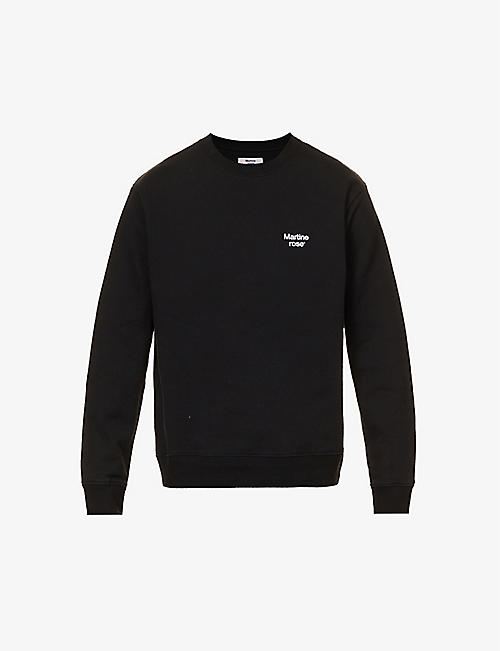 MARTINE ROSE: Classic brand-print cotton jersey sweatshirt
