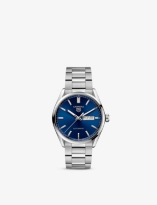 Tag Heuer Wbn2012.ba0640 Carrera Stainless Steel Automatic Watch In Blue
