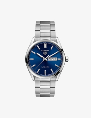 Tag Heuer Wbn2012.ba0640 Carrera Stainless Steel Automatic Watch In Blue