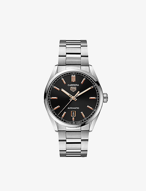 TAG HEUER: WBN2113.BA0639 Tag Heuer Carrera stainless-steel automatic watch