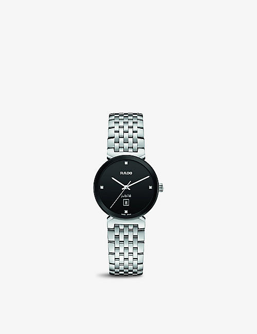 RADO: R48913713 Florence stainless-steel and full-cut diamond quartz watch