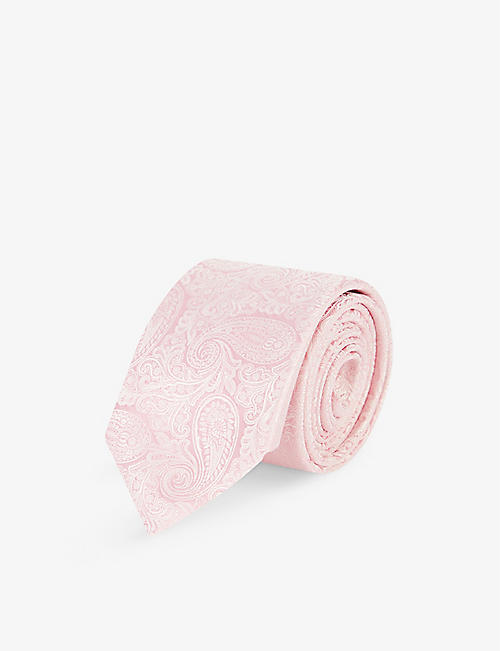 ETON: Paisley-pattern wedding silk tie