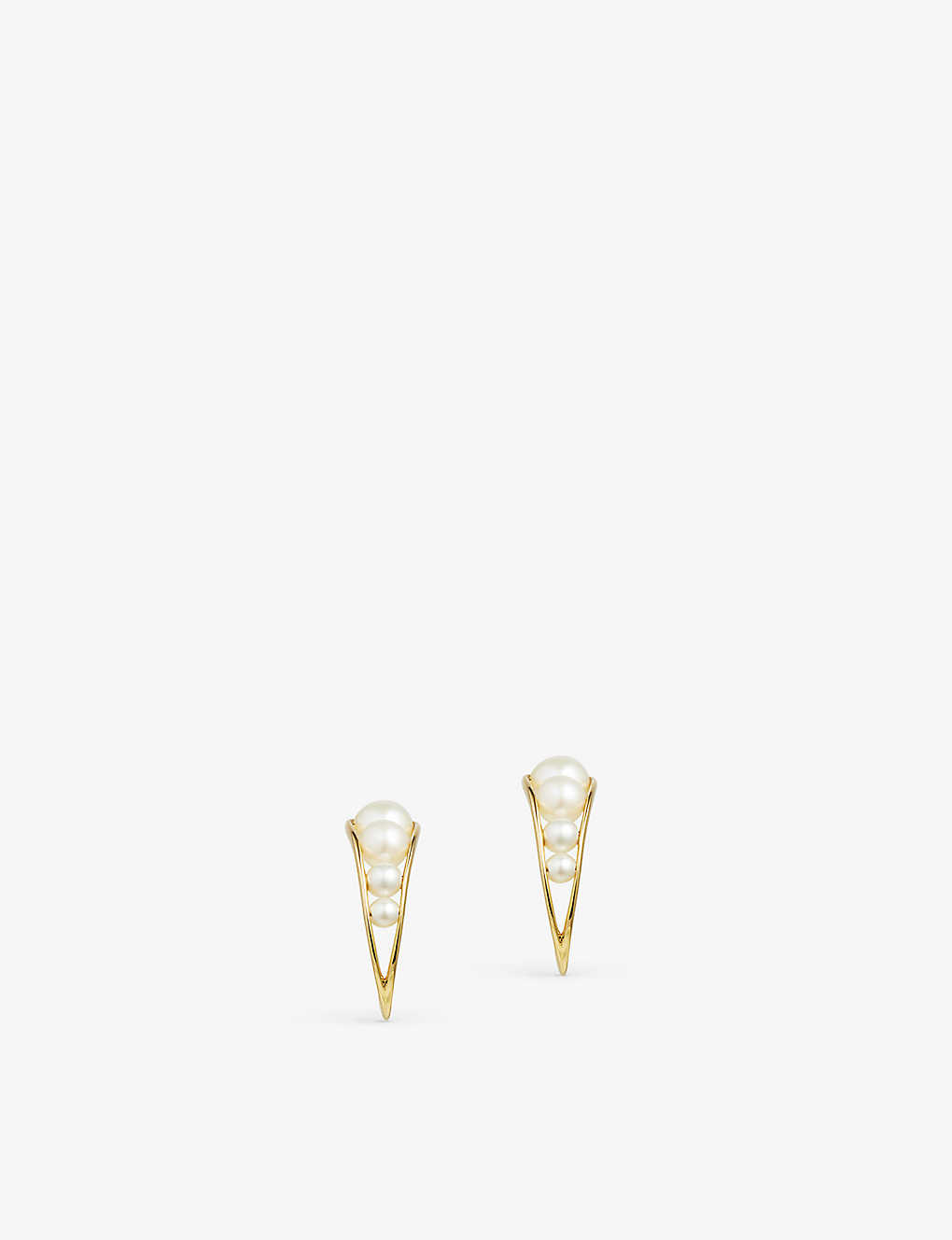 The Alkemistry Ruifier Morning Dew Droplet 18ct Yellow-gold And Freshwater Pearl Earrings In 18ct Yellow Gold