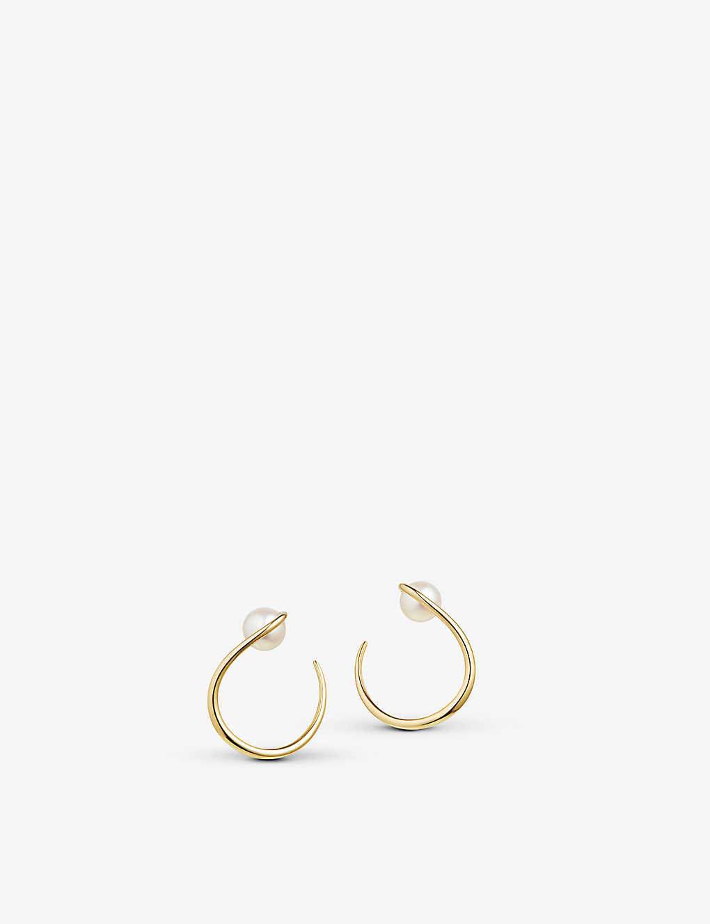The Alkemistry Ruifier Morning Dew Flow 18ct Yellow-gold And Freshwater Pearl Earrings In 18ct Yellow Gold