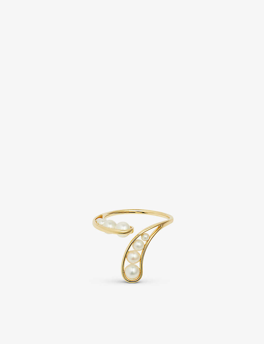 The Alkemistry Ruifier Morning Dew Droplet 18ct Yellow-gold And Freshwater Pearl Ring In 18ct Yellow Gold