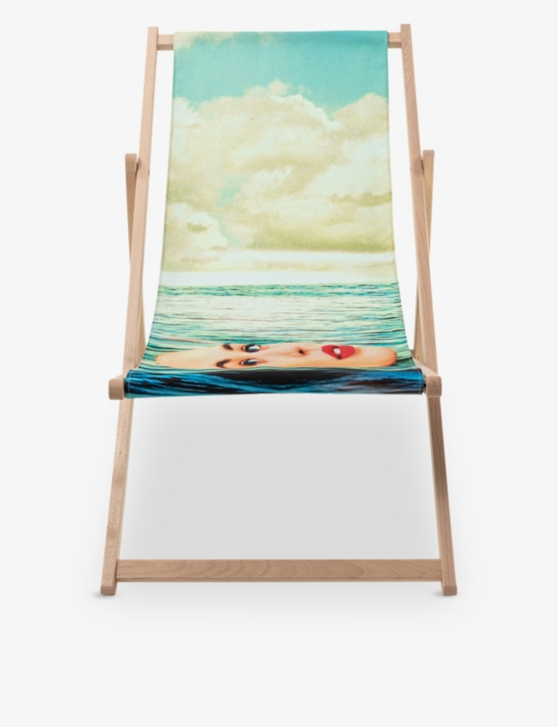 Seletti wears Toiletpaper Seagirl foldable deckchair 87cm x 58cm