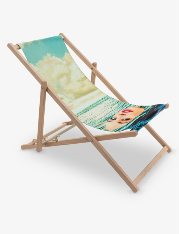 Seletti wears Toiletpaper Seagirl foldable deckchair 87cm x 58cm