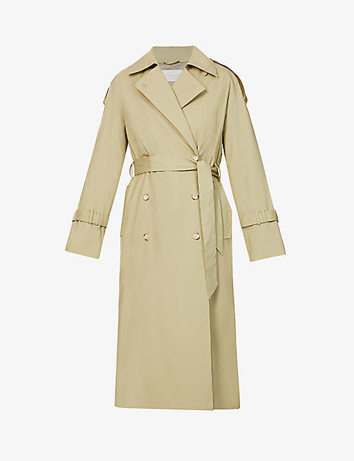 VIKTORIA & WOODS: Auditorium double-breasted stretch-cotton trench coat