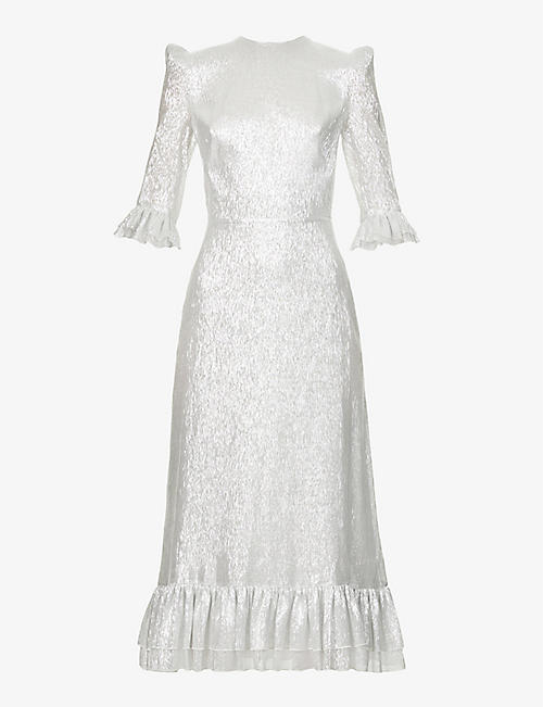 THE VAMPIRE'S WIFE: The Falconetti metallic silk-blend midi dress