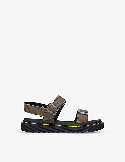 DR. MARTENS: Kyle chunky-strap leather sandals 6-10 years