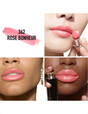 Shop Dior 362 Rose Bonheur Addict Shine Refillable Lipstick 3.2g