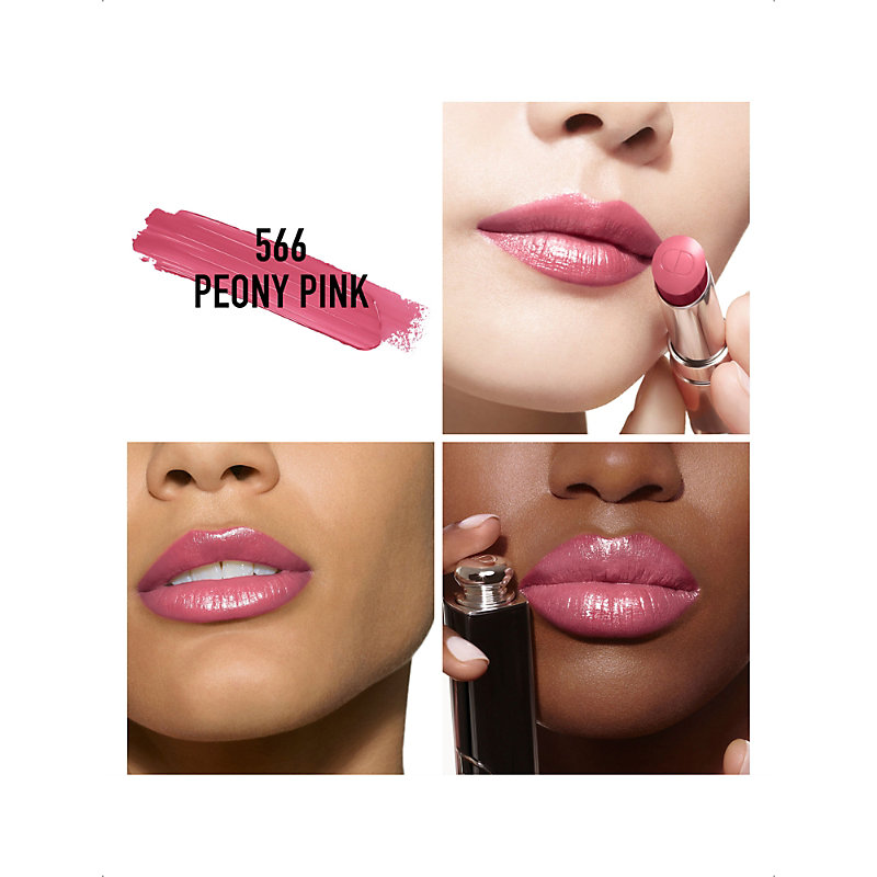 Shop Dior 566 Peony Pink Addict Shine Refillable Lipstick 3.2g