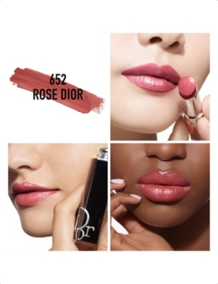 Shop Dior 652 Rose  Addict Shine Refillable Lipstick 3.2g